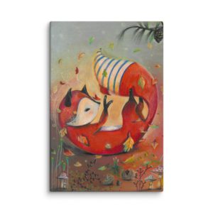 Playing in Falling Gold - Canvas