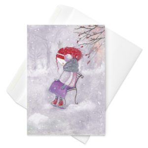 When the World Falls Quiet - Greeting card